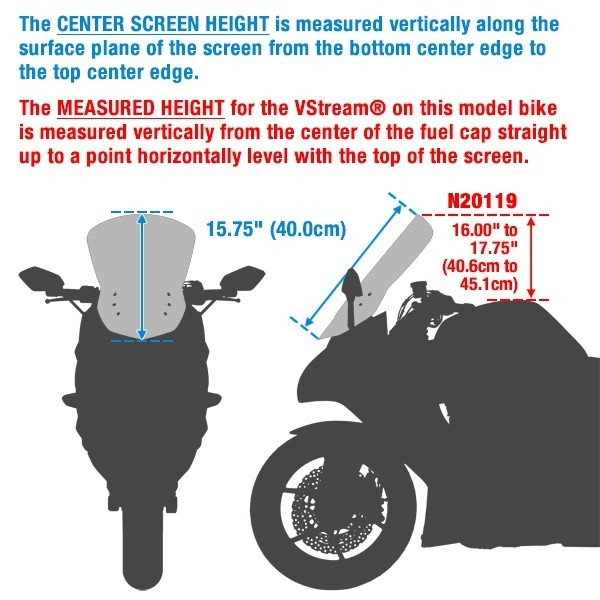 Windscherm Kawasaki Versys 650 / 1000 vanaf 2017 NC Sport/Tour