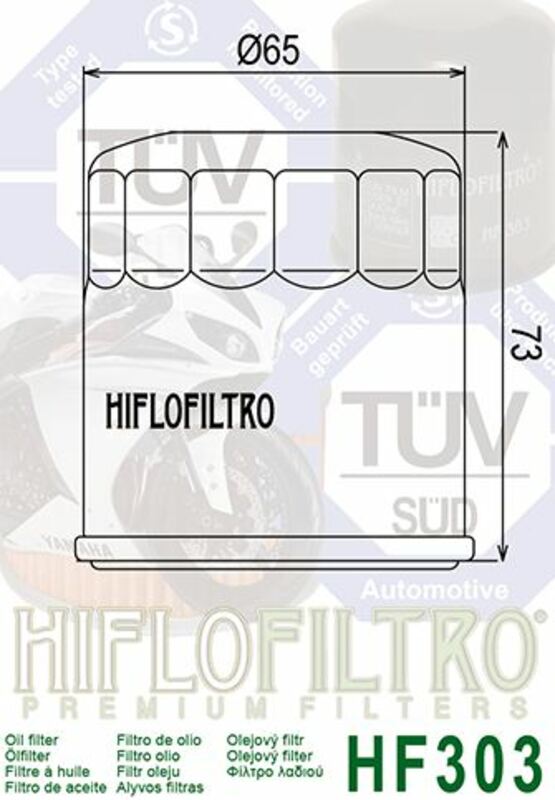 Hiflo HF303 oliefilter BI-1000522 1