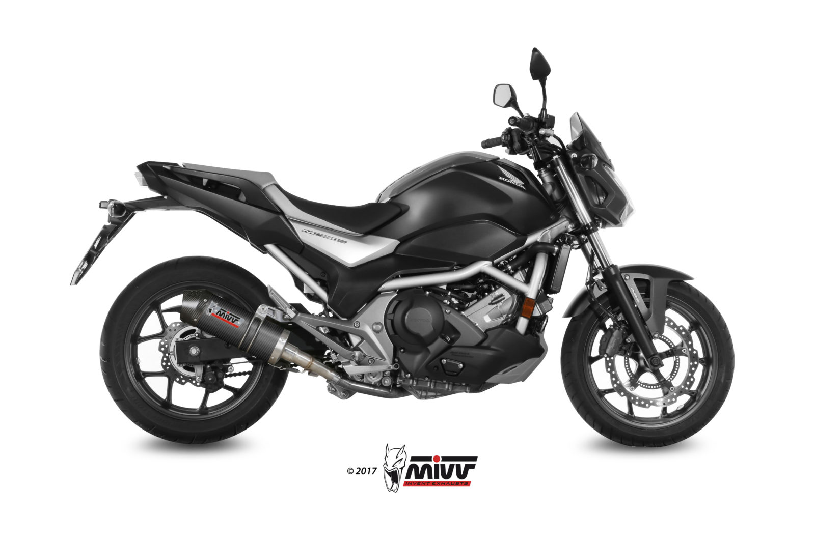 MIVV Oval Slip On uitlaat Honda Integra 750 / NC750X / S (2016-2022) BI-1089581001 1