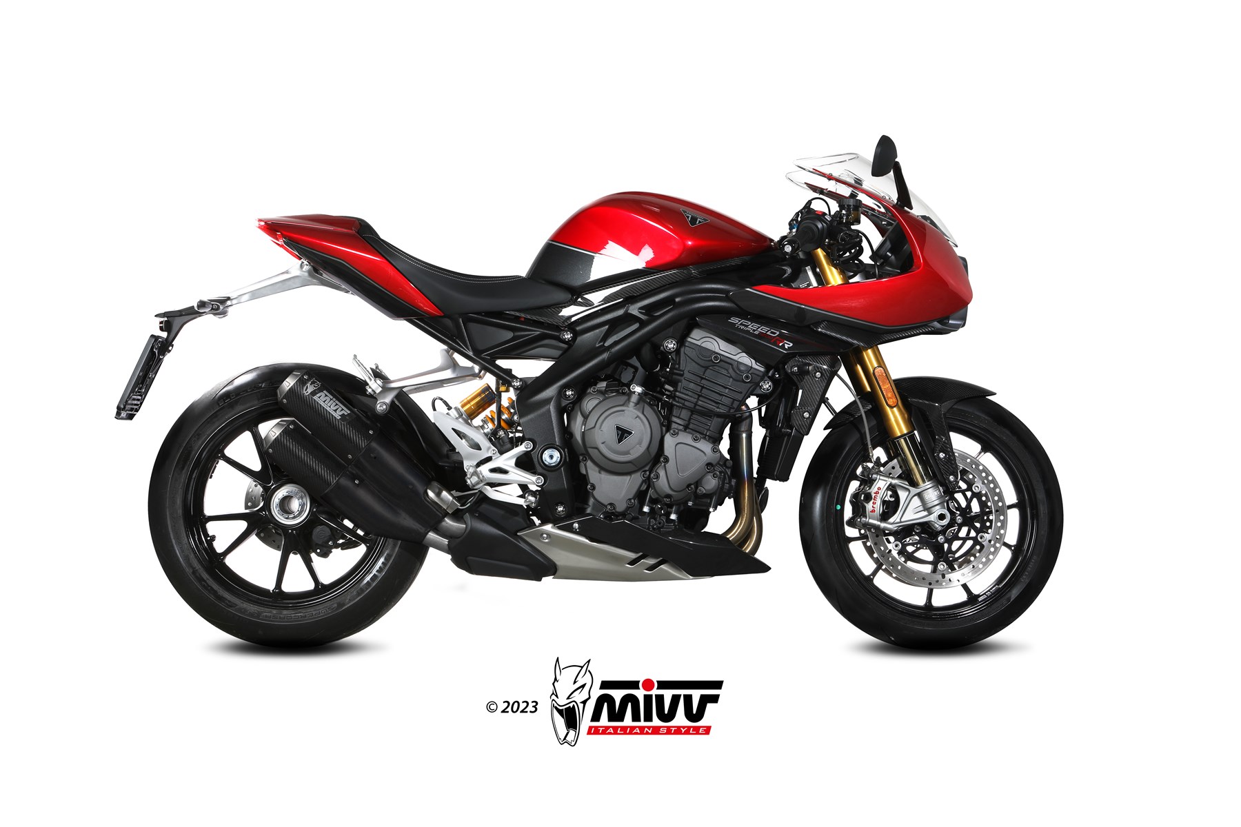 MIVV MK3 2 Slip On uitlaat Triumph Speed Triple 1200 RS / RR (2021-2024) BI-1122642001 1