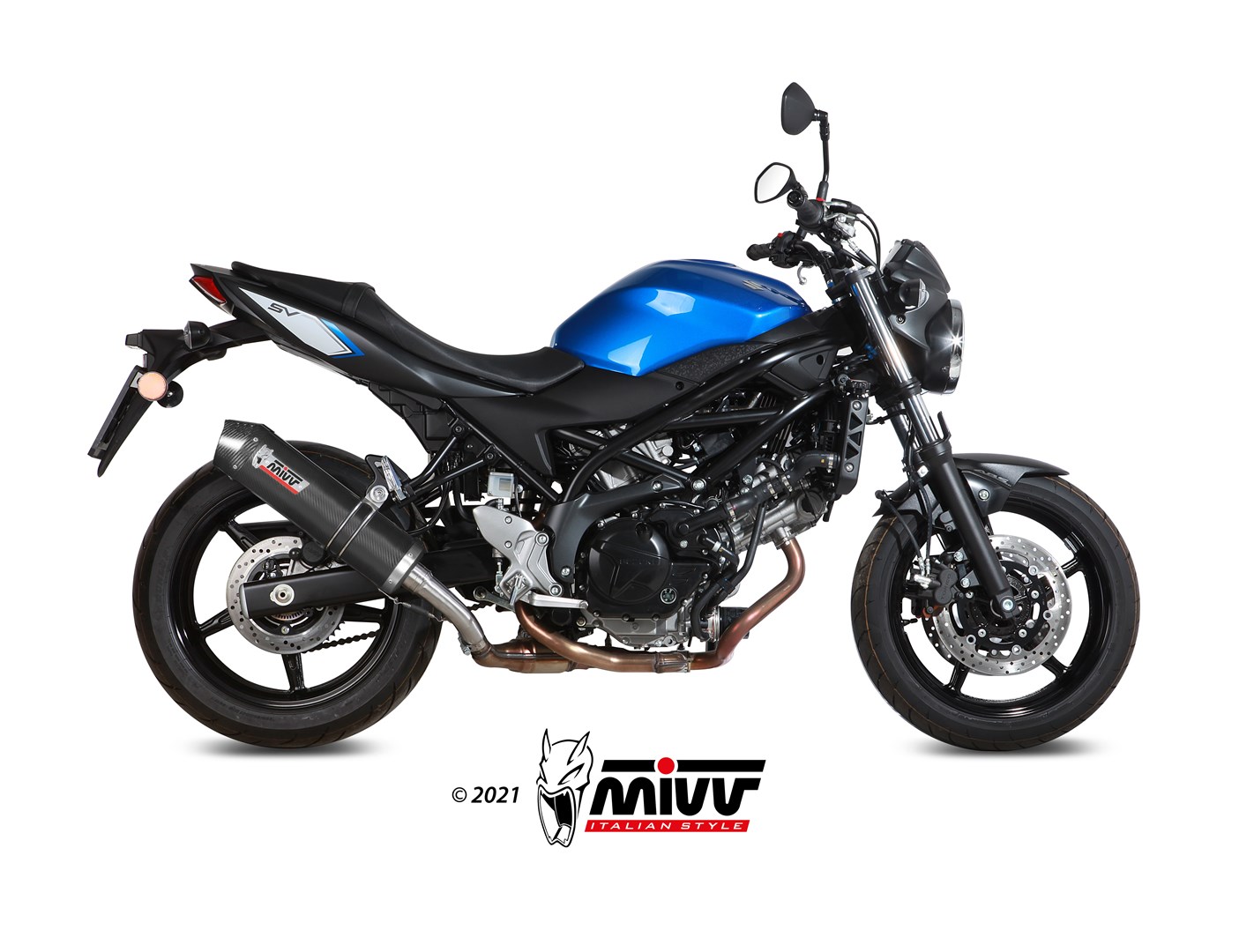 MIVV Oval Slip On uitlaat Suzuki SV650A / Scrambler / X (2016-) BI-1089431001 1