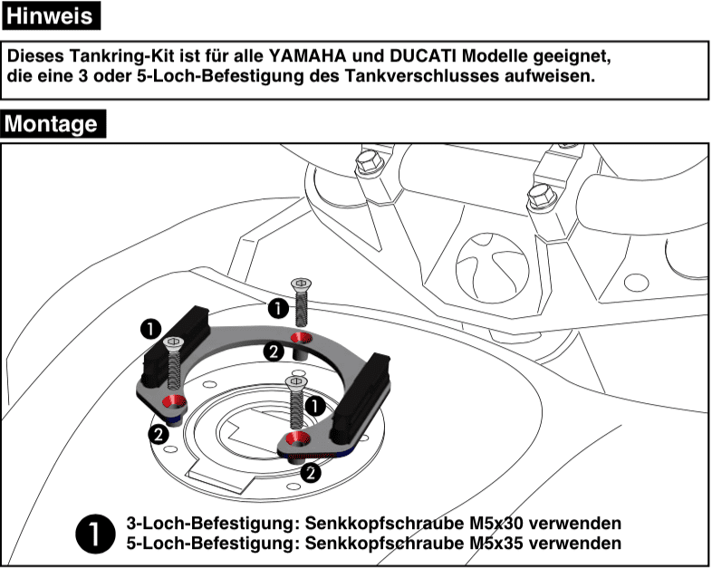 Hepco en Becker bevestiging Tanktas Yamaha MT 01