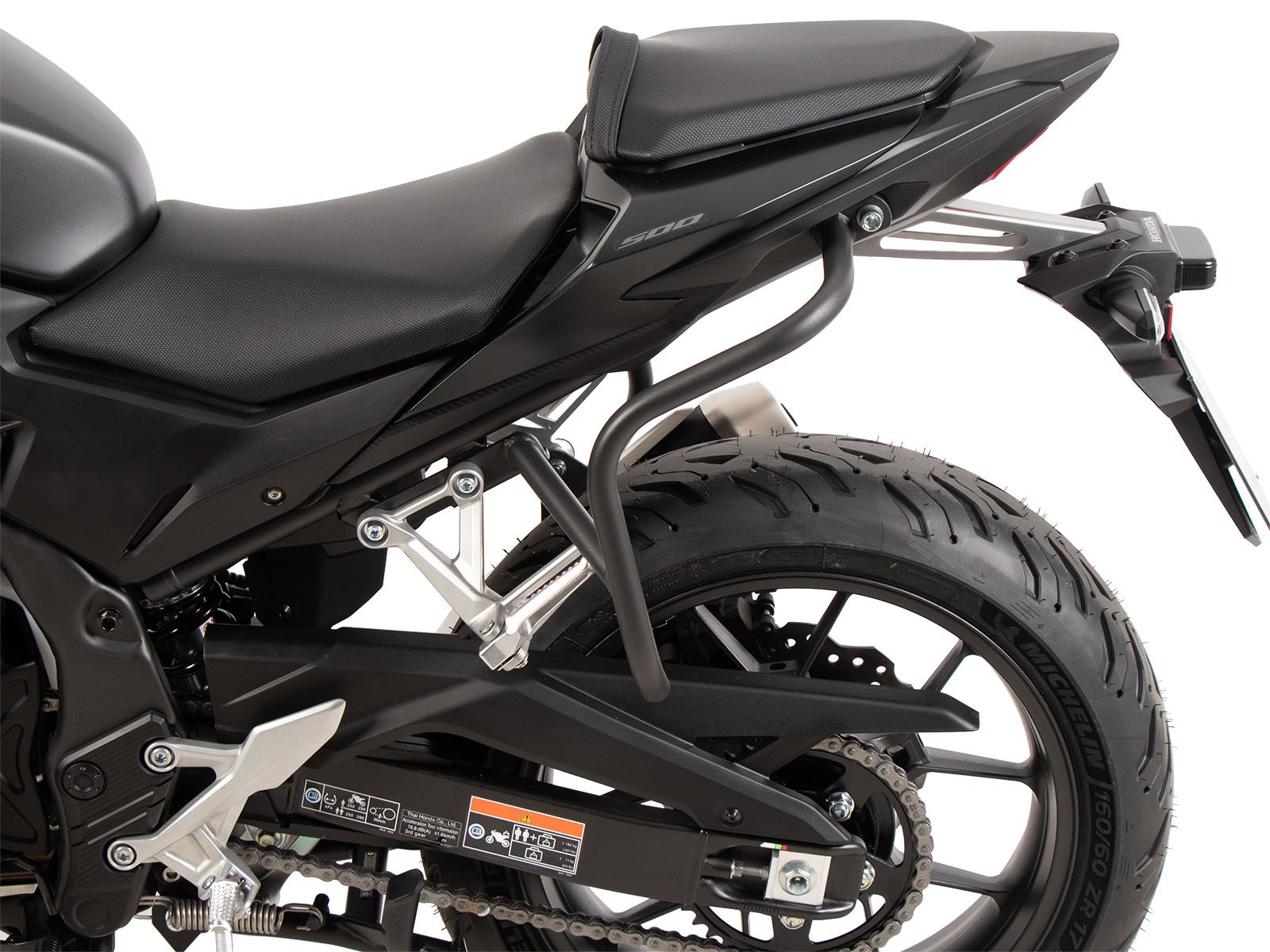 Hepco en Becker rijschool valbeugel achterzijde Honda CB500 Hornet