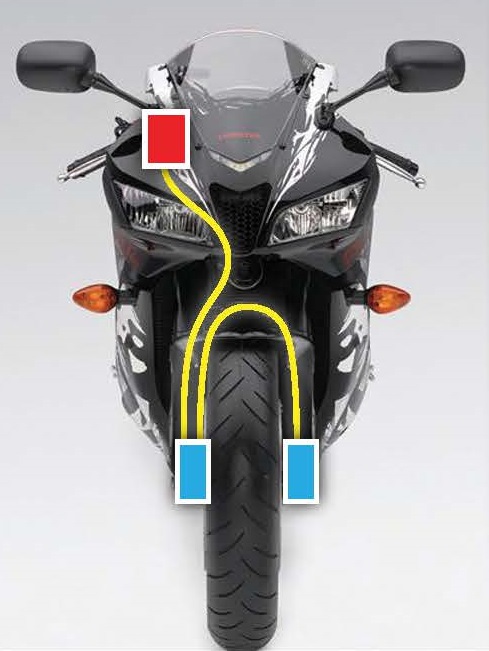 HEL remleidingen Honda CB600 Hornet 2007-2014 O voorzijde