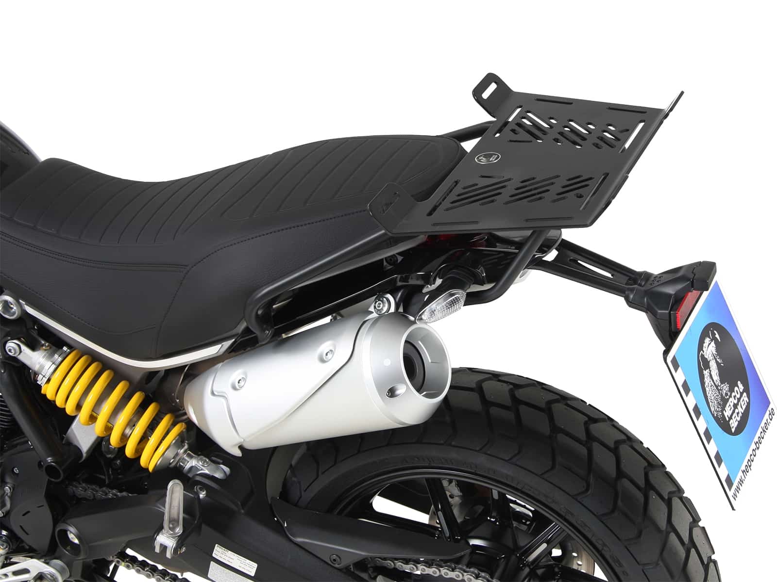 Hepco en Becker bagage drager verbreder Ducati Scrambler 1100 vanaf 2018 Hepco en Becker bagage drager verbreder Ducati Scrambler 1100 vanaf 2018