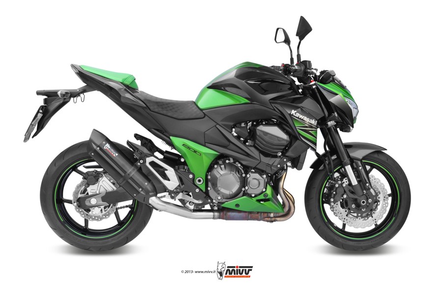 MIVV Suono Slip On uitlaat Kawasaki Z800 / E ABS (2013-2017) BI-1089359001 1
