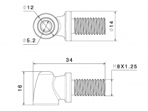 Rizoma knipperlicht adaptors voor Light Unit RIFR070- / RIFR075BM