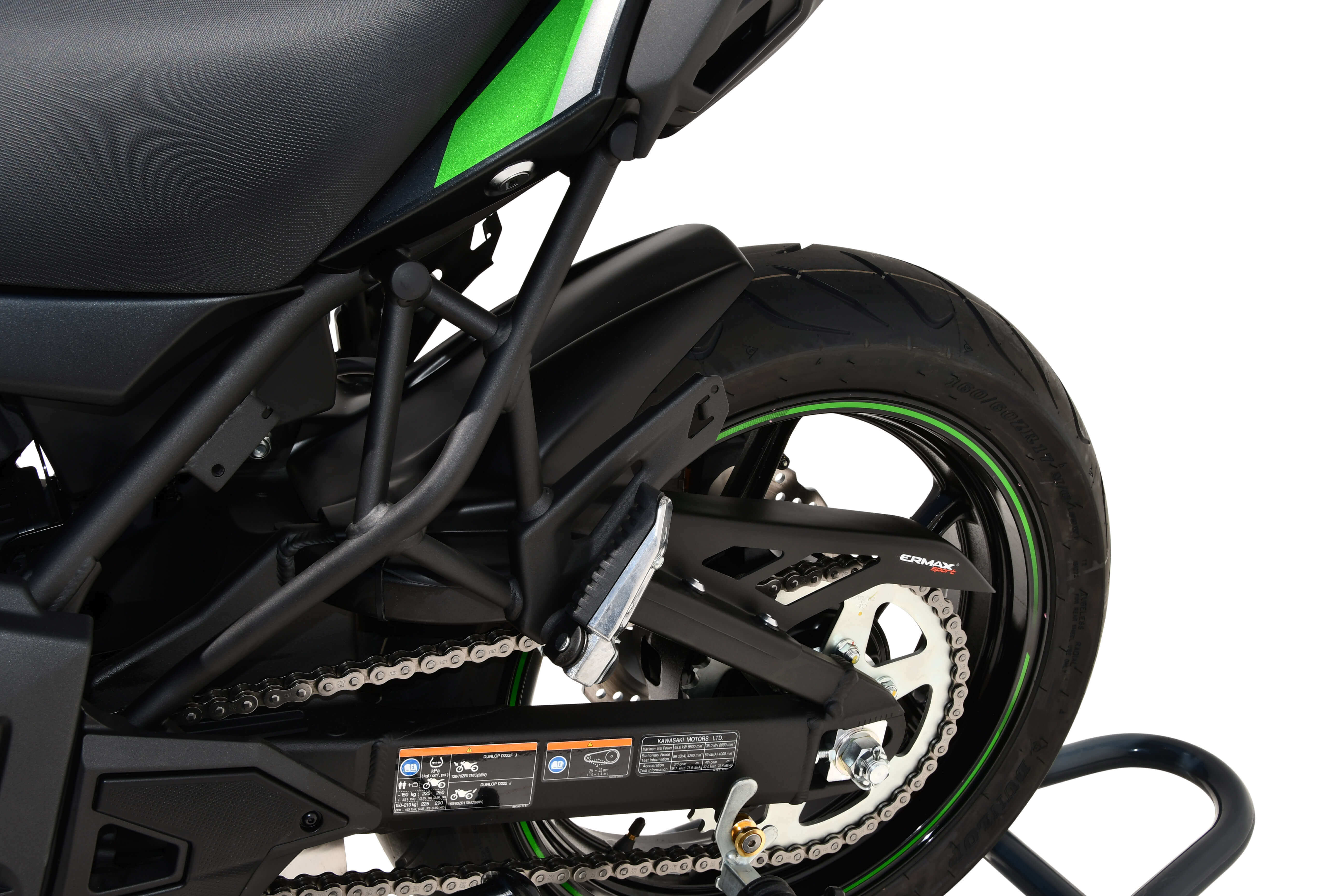 Ermax achterspatbord Kawasaki Versys 650 2022-2025 Ongespoten E7303S84-00