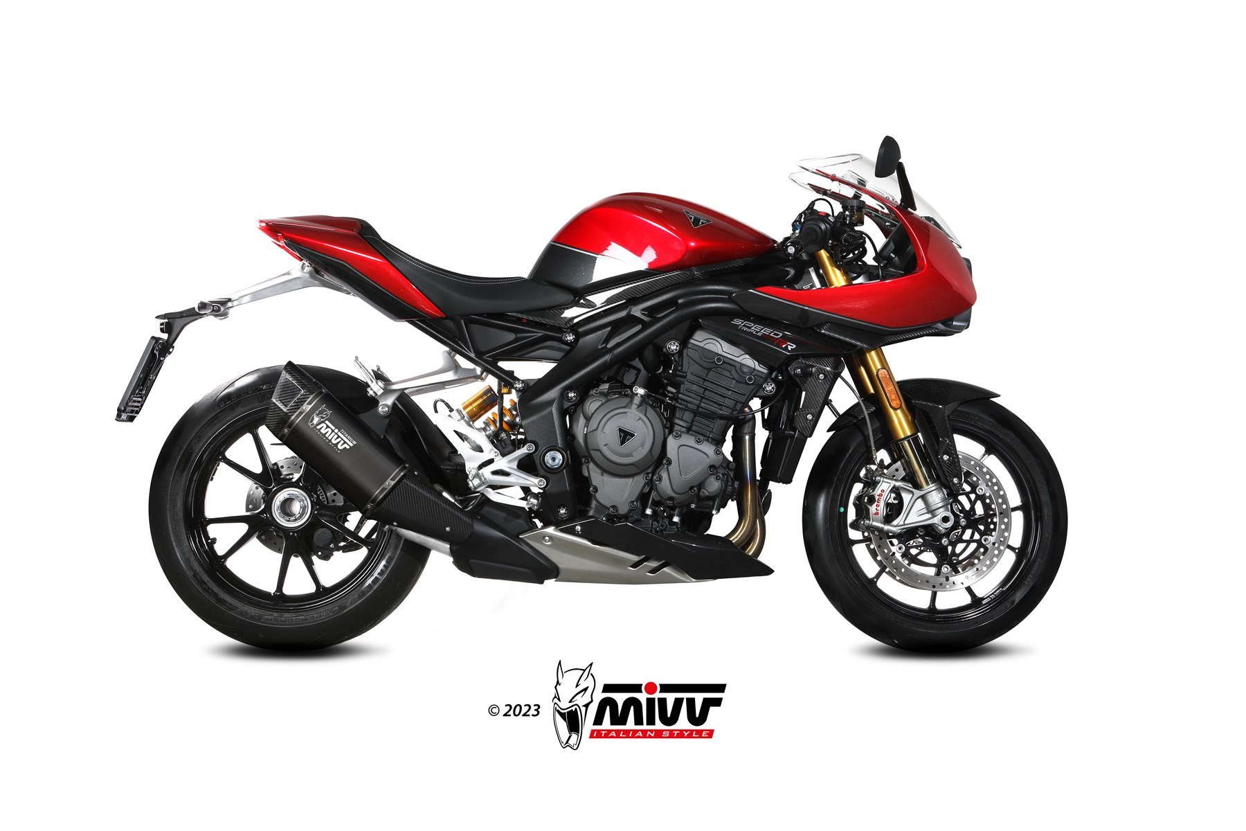 MIVV SR-1 Slip On uitlaat Triumph Speed Triple 1200 RS / RR (2021-2024) BI-1122643001 1