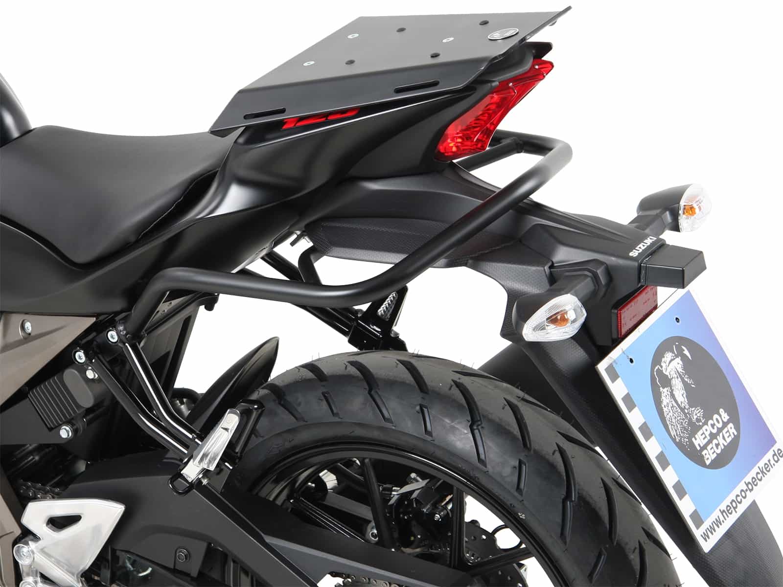 Hepco en Becker rijschool valbeugel Suzuki GSX-S125 achterzijde