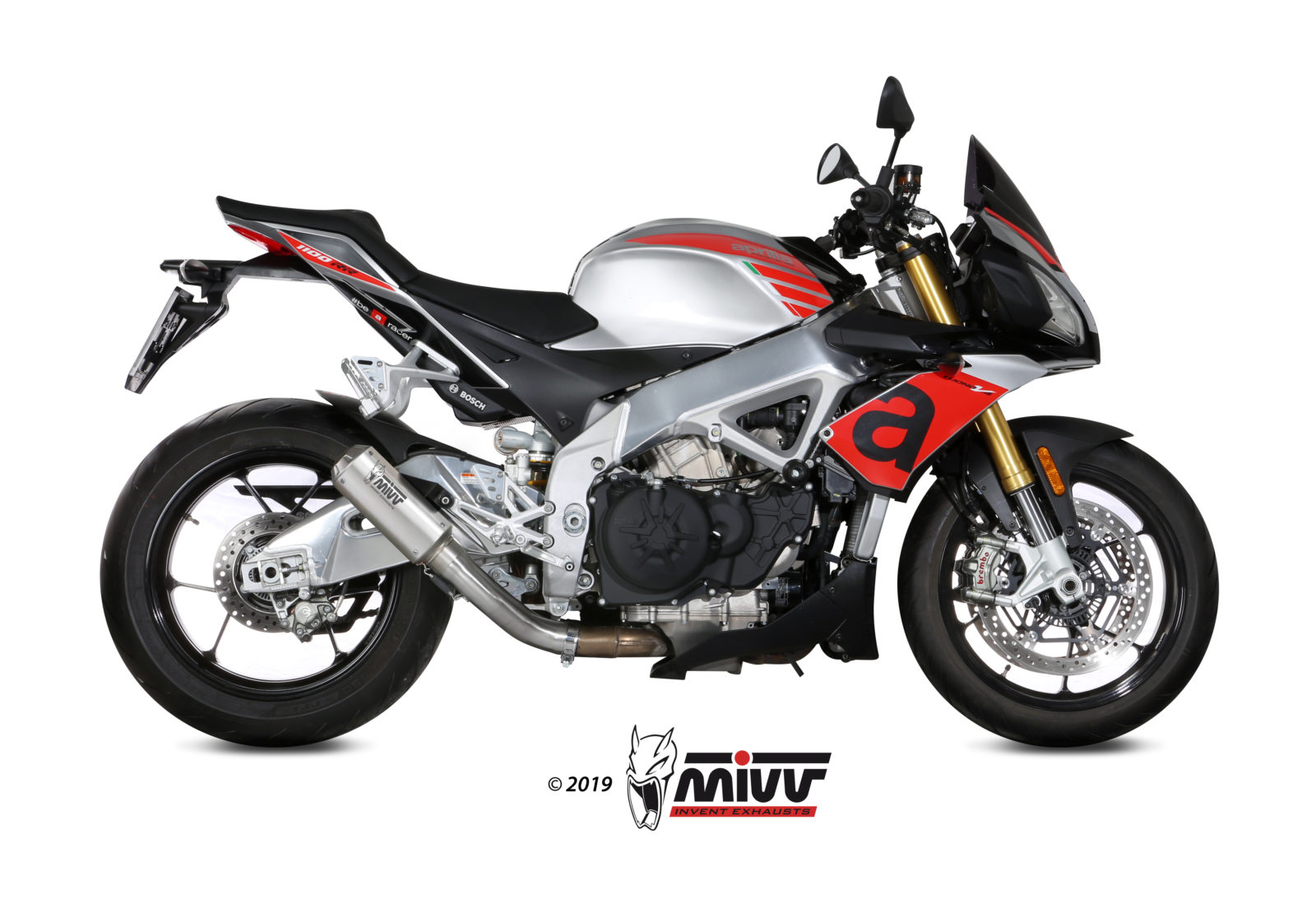 MIVV MK3 Slip On uitlaat Aprilia Tuono V4 1100 Factory / RR (2018-2020) BI-1101638 1