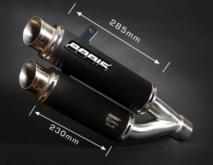 Bodis uitlaat Honda CB1000R 2008-2015 GPX2 RVS Zwart Bodis uitlaat Honda CB1000R 2008-2015 GPX2 RVS Zwart