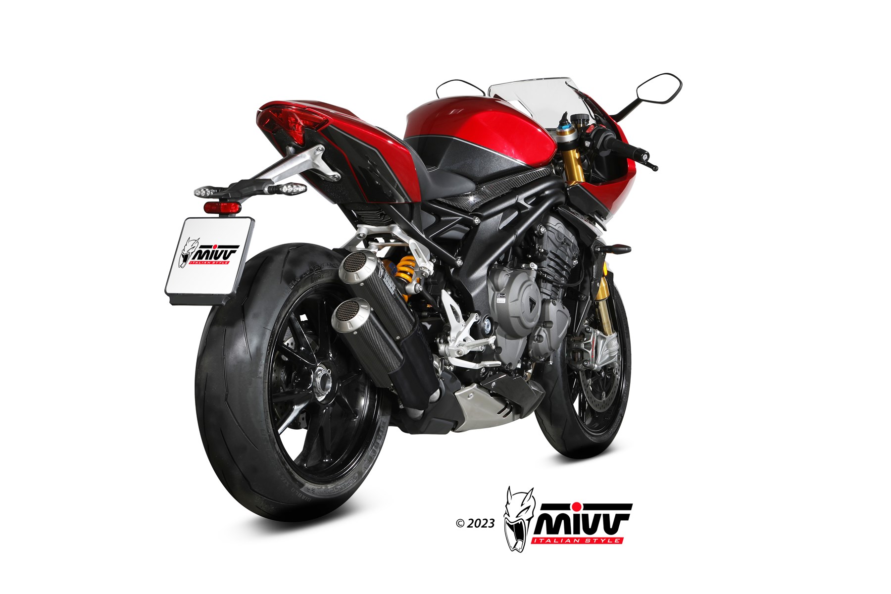 MIVV MK3 2 Slip On uitlaat Triumph Speed Triple 1200 RS / RR (2021-2024) BI-1122642001 2