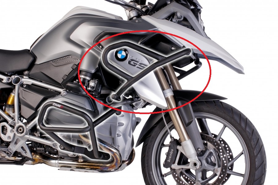 Puig tank valbeugels BMW R1200GS 2017-2018 zwart