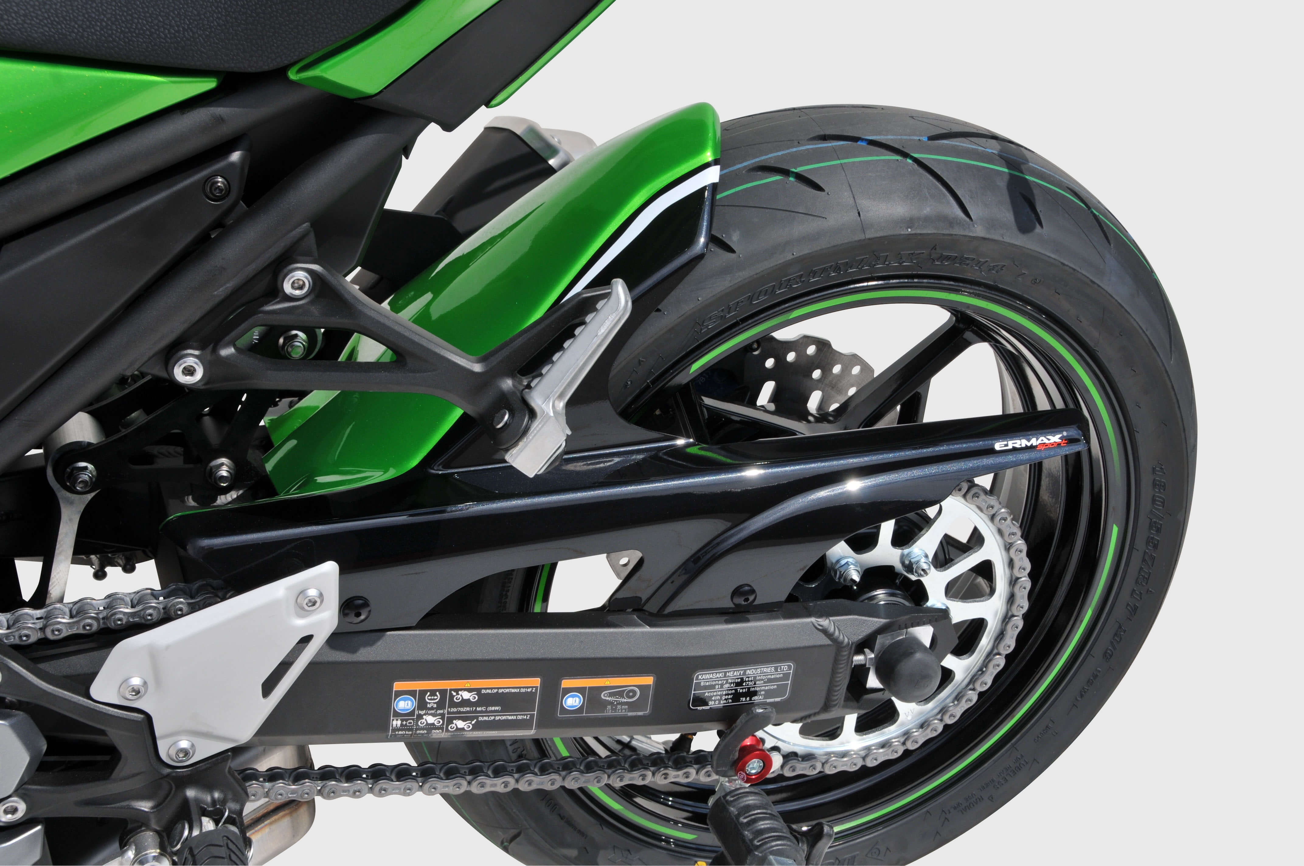 Ermax achterspatbord Kawasaki Z900 2017-2019 Ongespoten E7303096-00 4