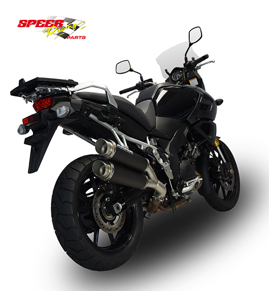 Bodis uitlaat Suzuki DL1000 V-Strom 2014-2016 GPC3-X2 RVS Zwart