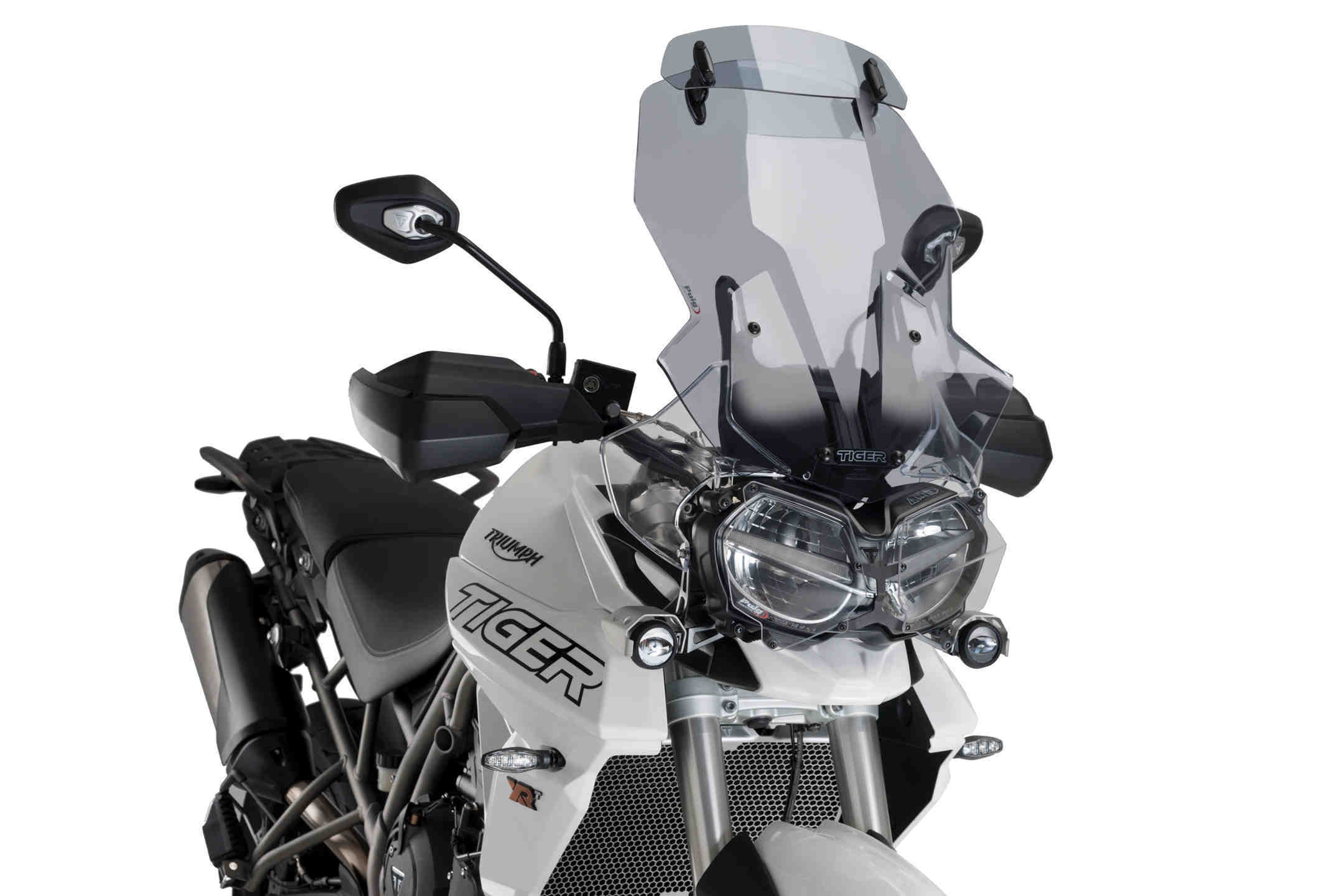 Puig windscherm Triumph Tiger 800 XRT 2018-2020 met opzetruit  Puig windscherm Triumph Tiger 800 XRT 2018-2020 met opzetruit