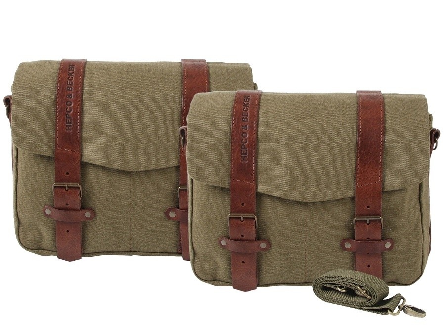 Hepco en Becker Legacy Courier C-Bow zijtassen groen Hepco en Becker Legacy Courier C-Bow zijtassen groen