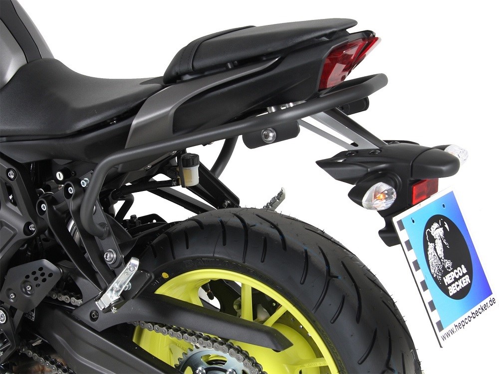 Hepco en Becker valbeugel achterzijde Yamaha MT07 (2021-2024)