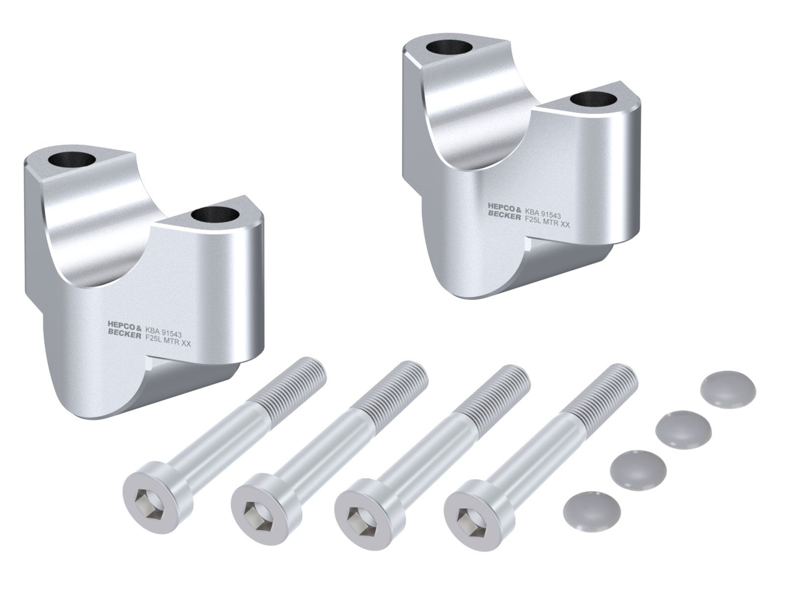 Hepco en Becker stuur rizers 25 mm KTM 690 SMC R (2014-2016) HE423077012509