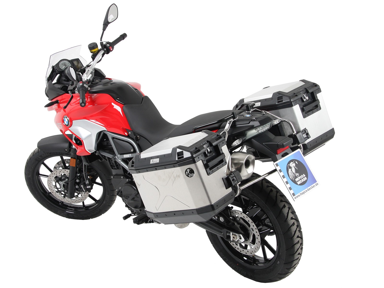 Hepco en Becker zijkoffers BMW F800GS vanaf 2008 cutout