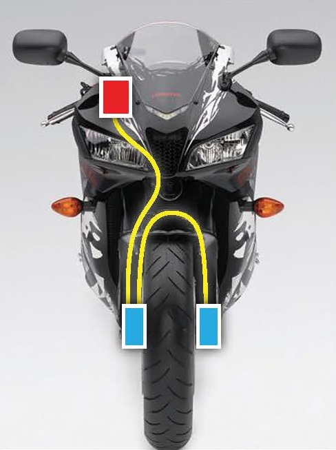 HEL remleidingen Yamaha FZ6 S Fazer / FZ6 S2 Fazer 2004-2013 O voorzijde