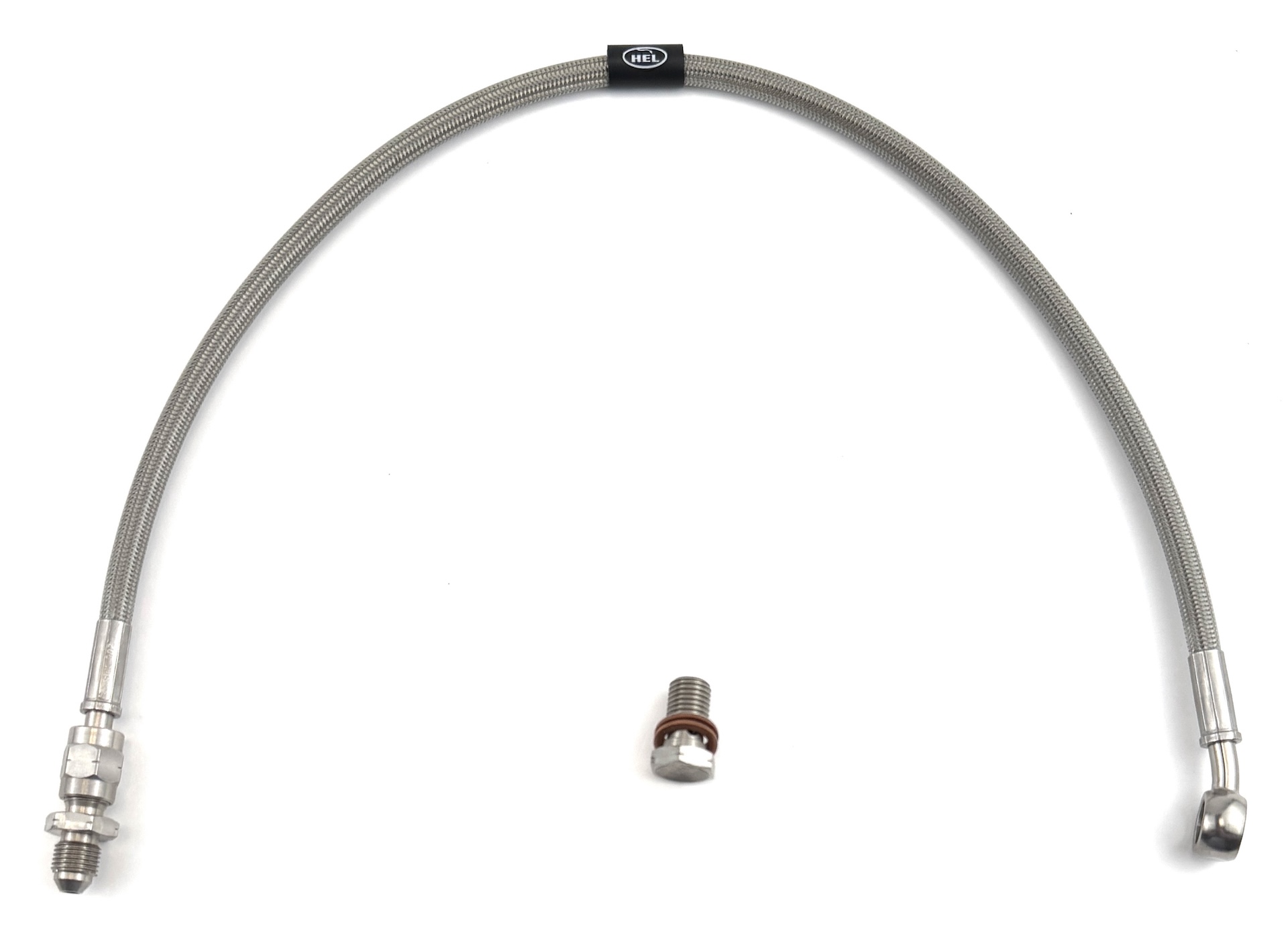 HEL remleiding Moto Guzzi V50 NATO, voorzijde rechts HEL remleiding Moto Guzzi V50 NATO, voorzijde rechts