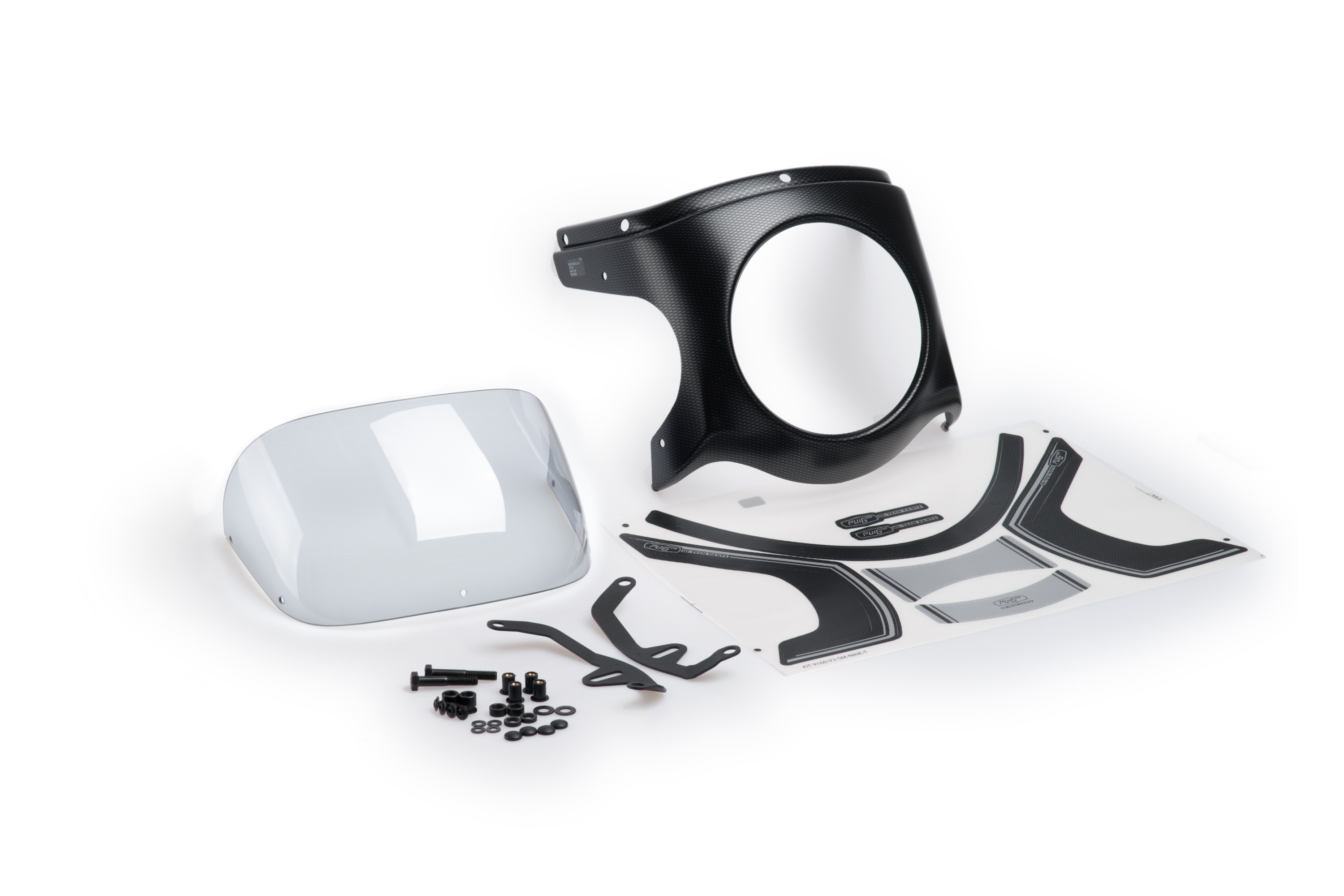 Puig universeel windscherm met carbon look kuipje Retro