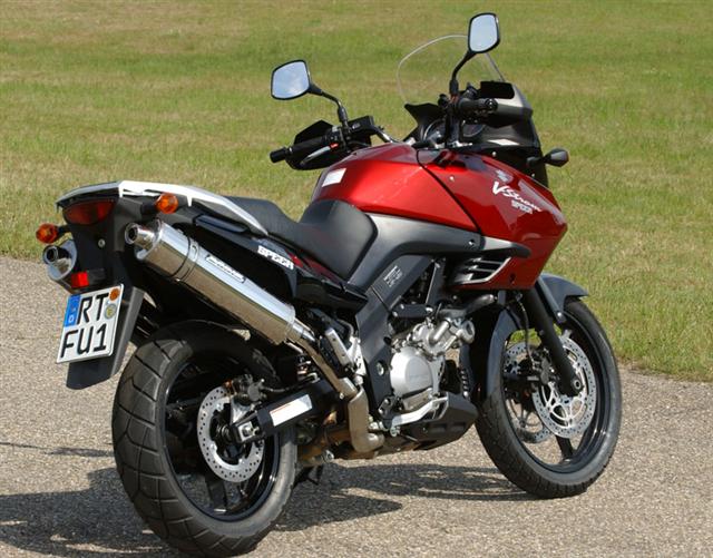 Bodis uitlaat Suzuki DL1000 V-Strom 2002-2009 Oval 1 RVS