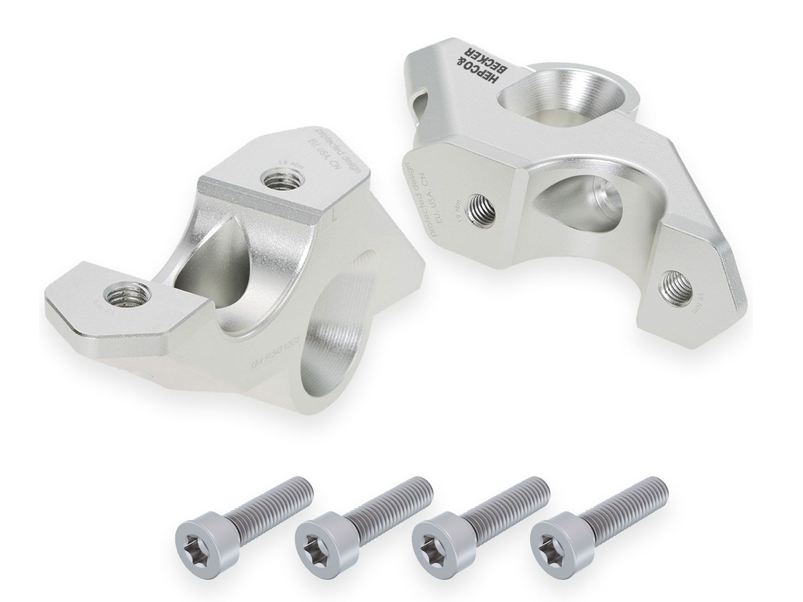 Hepco en Becker stuur offset rizers BMW R1300 RT (2026-) HE424565470009