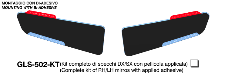 Rizoma set spiegelglazen voor Stealth spiegels