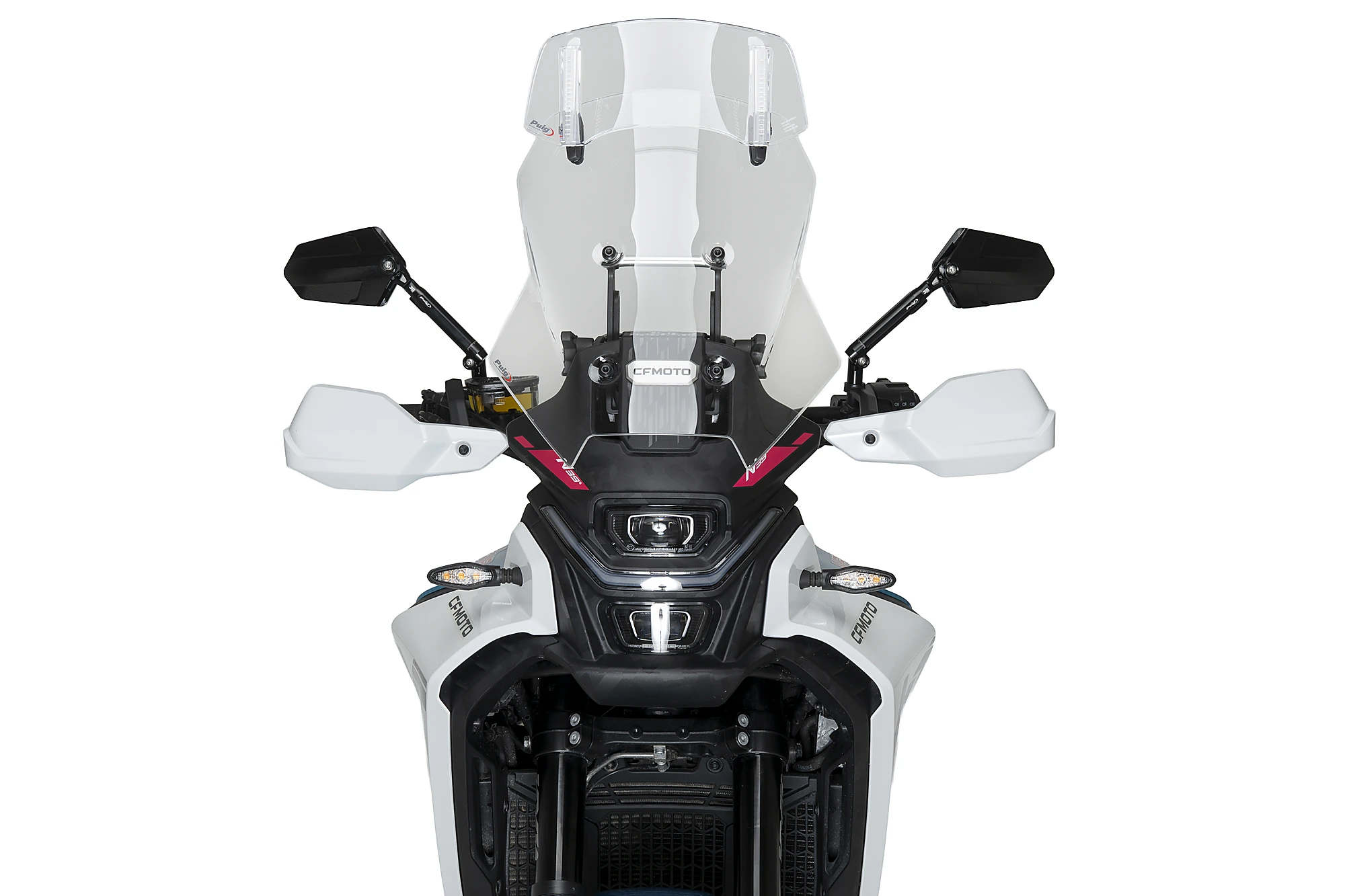 Puig Touring windscherm met opzetruit CFmoto 450MT (2024-) PU22262H 1