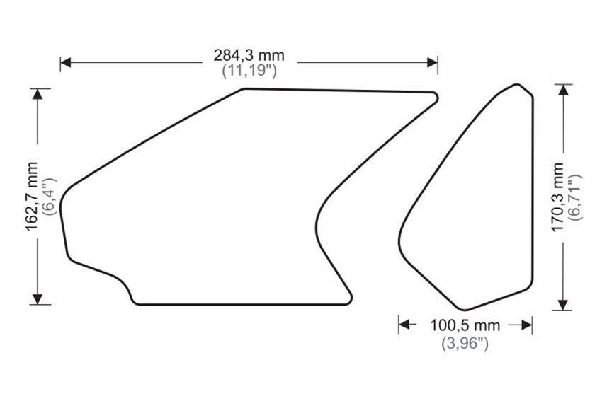 Puig tank Grip Pads Honda CBR1000RR / SP / ABS 2012-2016