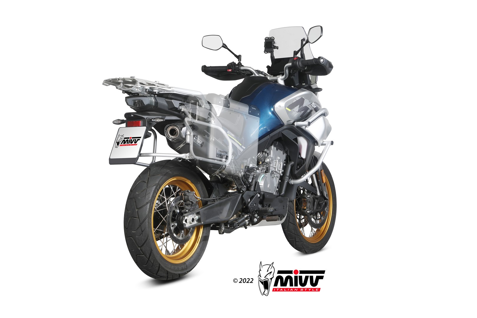 MIVV Speed Edge Slip On uitlaat CFmoto 800 MT Explore / Sport / Touring (2022-) BI-1119417001 5