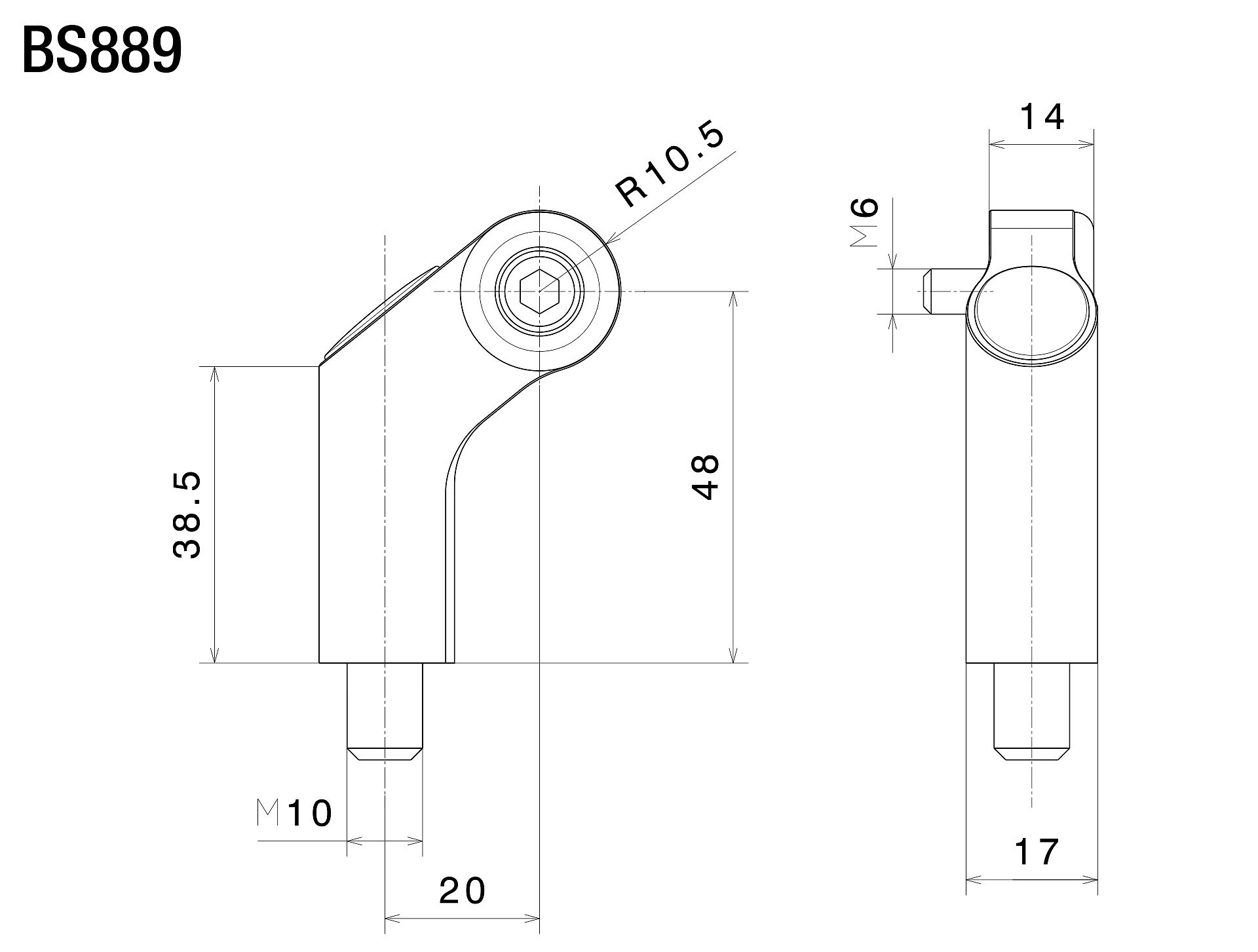 Rizoma spiegeladapter BS889B RIBS889B 1
