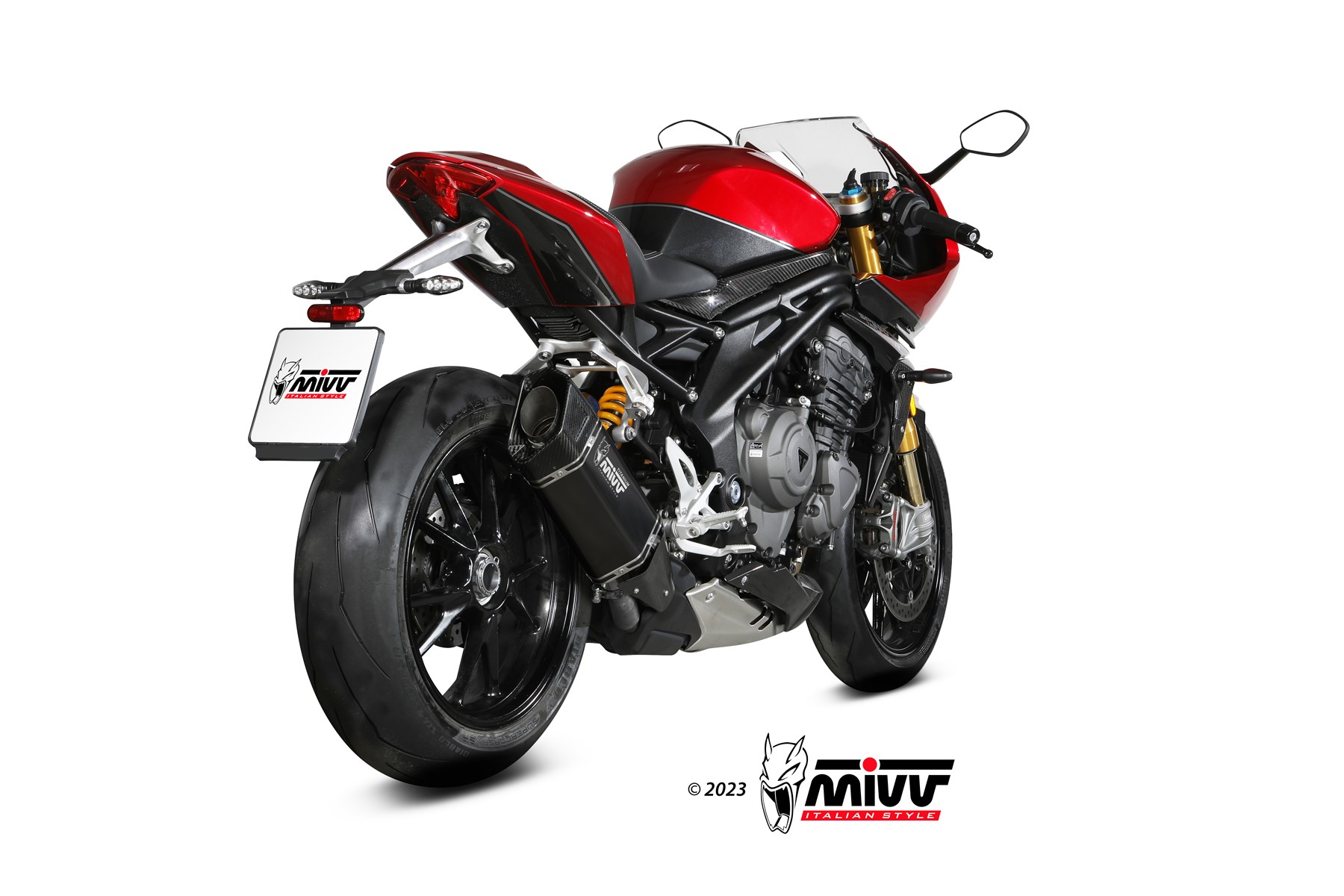 MIVV SR-1 Slip On uitlaat Triumph Speed Triple 1200 RS / RR (2021-2024) BI-1122643001 2