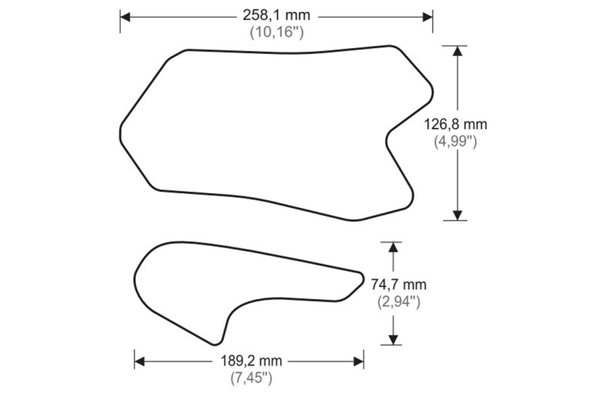 Puig tank Grip Pads Ducati 899 / 959 / 1199 / 1299 Panigale 2012-2017