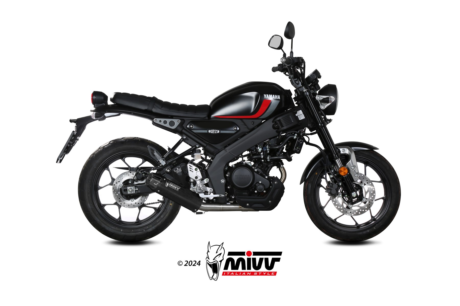 MIVV HR-1 compleet uitlaatsysteem Yamaha XSR125 (2022-2024) BI-1127370001 1