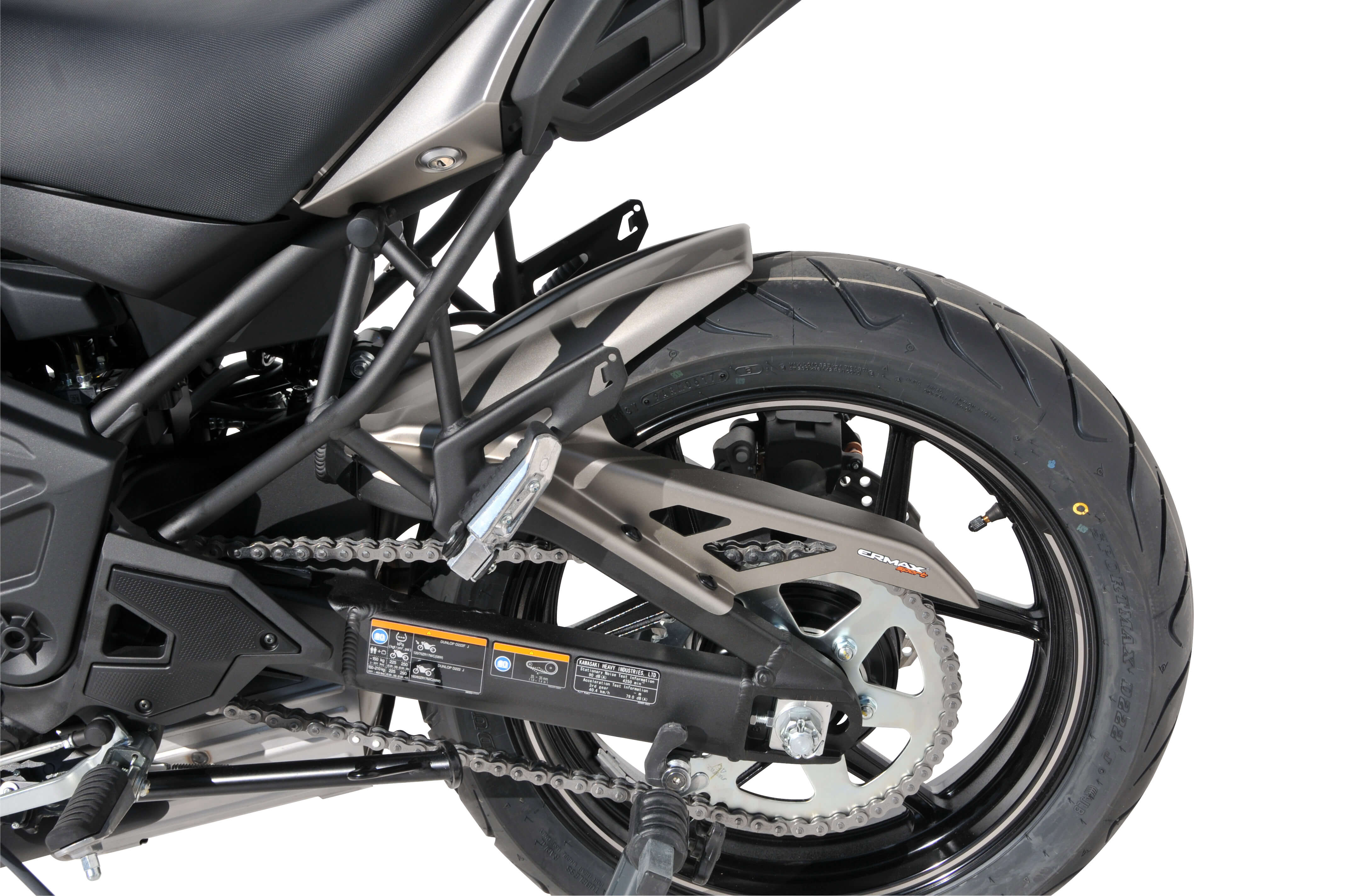 Ermax achterspatbord Kawasaki Versys 650 2015-2021 Ongespoten E730300089