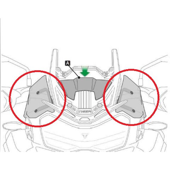 Puig Wind deflector Triumph Tiger 1200 GT / Pro / Explorer / Rally vanaf 2022