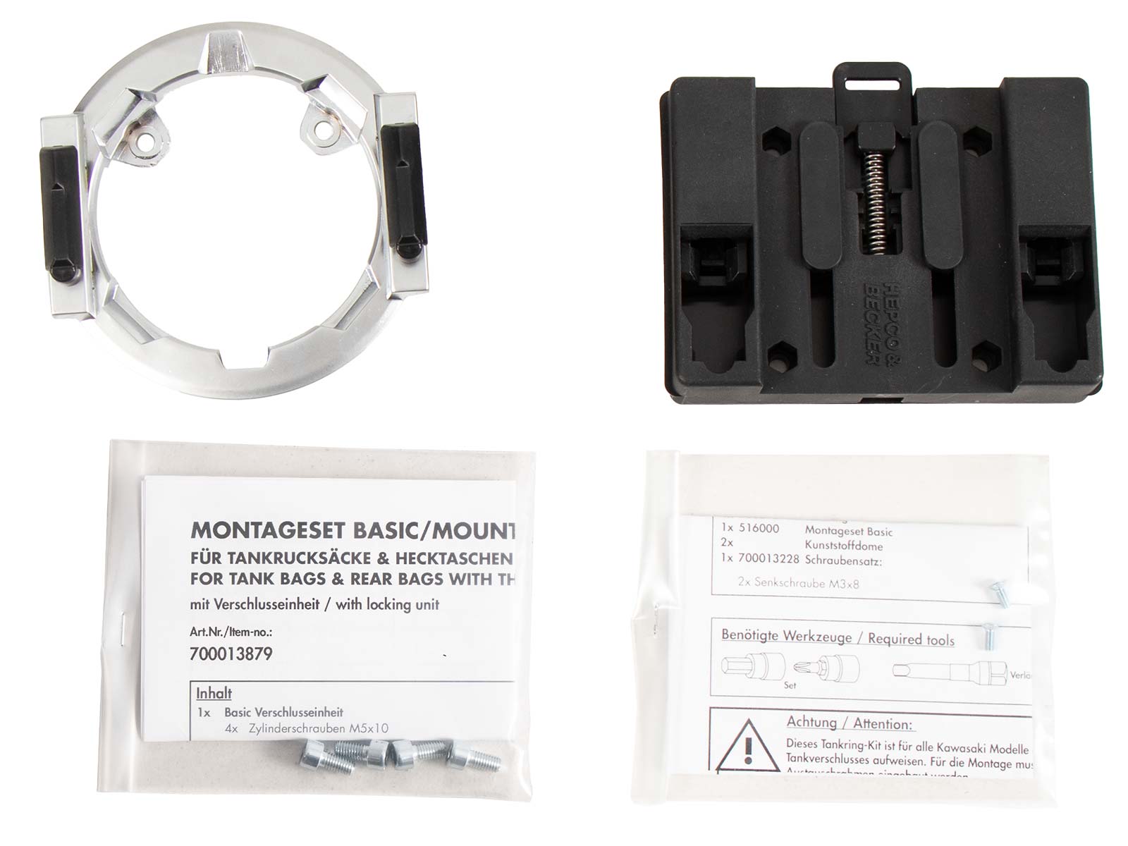 Hepco en Becker Basic bevestiging Tanktas Kawasaki Versys-X 300 (2018-2021)