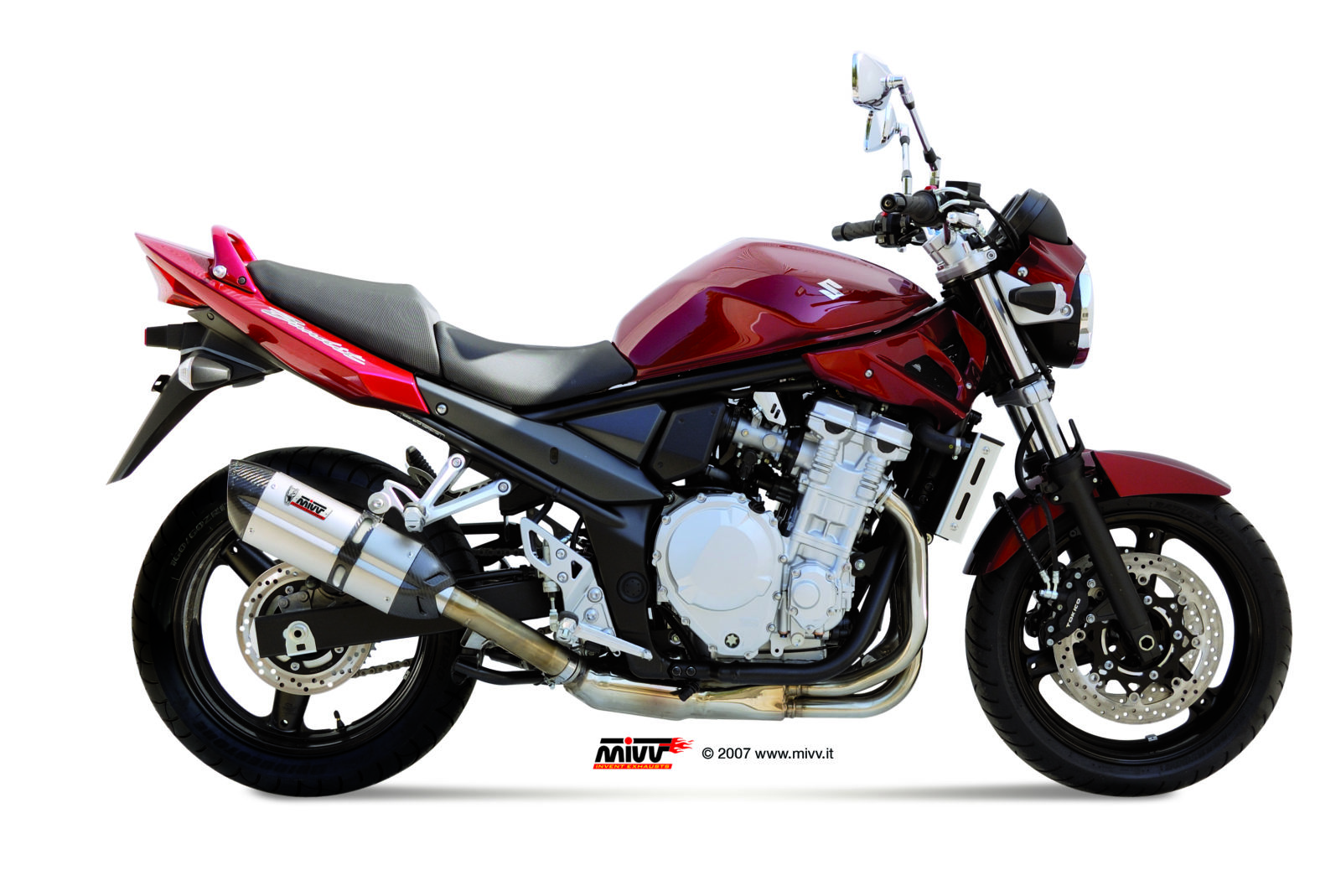 MIVV Suono Slip On uitlaat Suzuki Bandit 600N / S (2007-2016) BI-1088664002 1