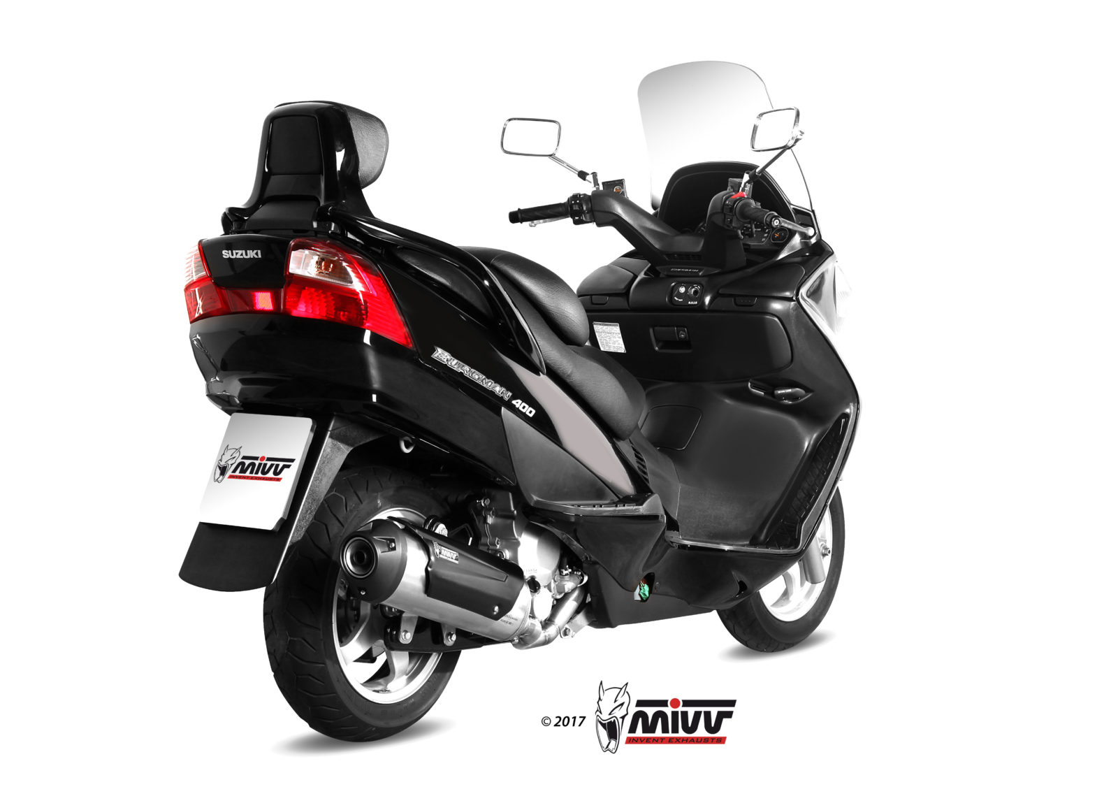 MIVV Urban compleet uitlaatsysteem Suzuki Burgman 400 (2003-2005) BI-1088331001 2