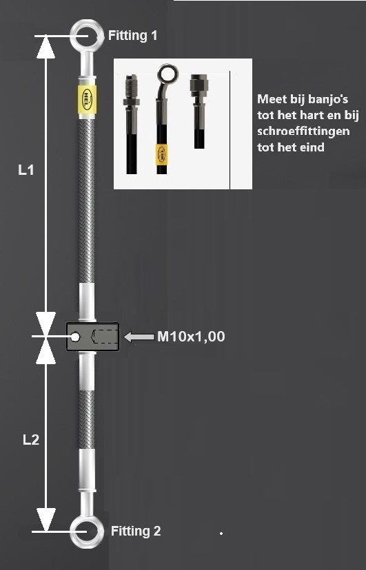 Verdeelblokje met HEL remleidingen op maat Verdeelblokje met HEL remleidingen op maat