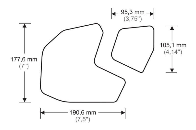 Puig tank Grip Pads Yamaha MT09 vanaf 2013