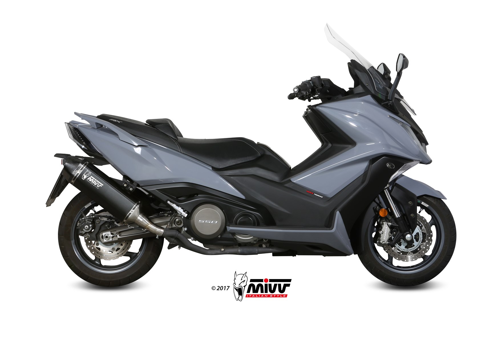 MIVV Speed Edge Slip On uitlaat Kymco AK550 (2017-2020) BI-1096382001 1