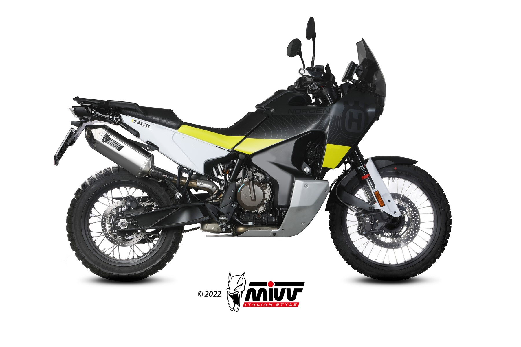 MIVV Speed Edge Slip On uitlaat Husqvarna Norden 901 (2022-) BI-1124710001 1