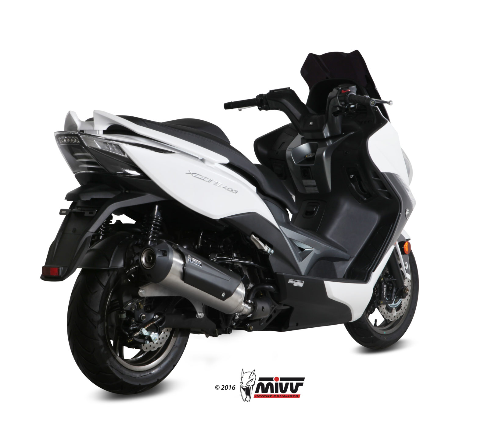 MIVV Urban compleet uitlaatsysteem Kymco Xciting 400i (2013-2016) BI-1088396001 1