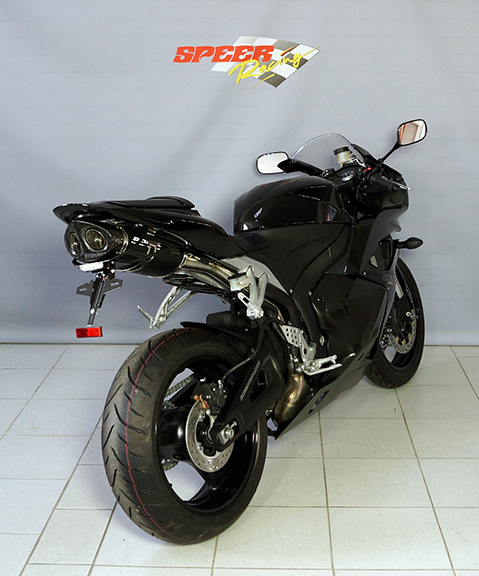 Bodis uitlaat Honda CBR600RR 2007-2012 Oval Q1S RVS zwart