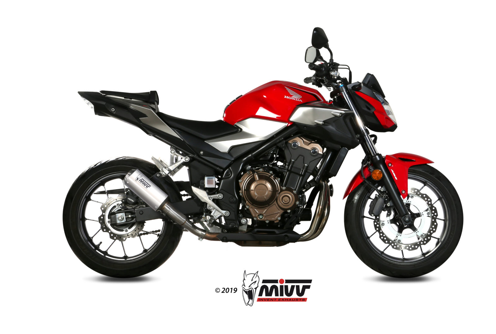 MIVV MK3 Slip On uitlaat Honda CB500F ABS (2019-2024) BI-1101636 2
